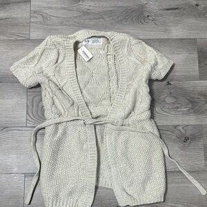 Aeropostale Women's Cream Knit Cardigan